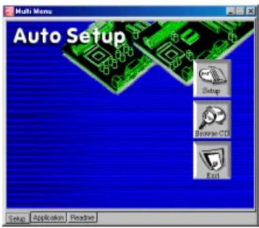 Multi Menu Auto Setup Setup Browse CD Exit Setup Application Read