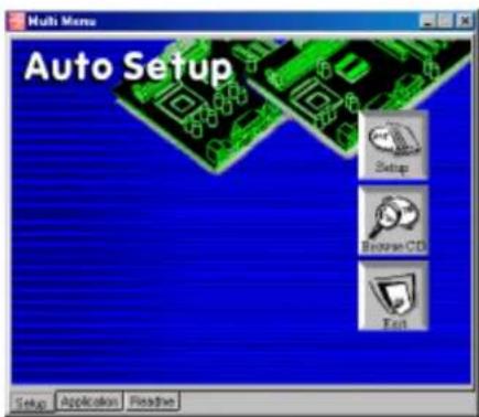 Multi Menu Auto Setup Setup Browse-CD Exit Setup Application Readfile