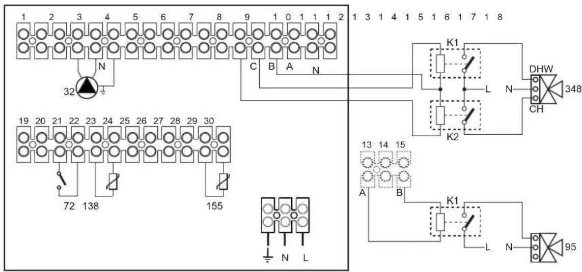 1 2 3 4 5 6 7 8 9 1 0 1 1 1 2 32 C B A N 19 20 21 22 23 24 25 26 27 28 29 30 72 138 155 N L K1 L DHW 348 CH K2 13 14 15 A B K1 L N 95