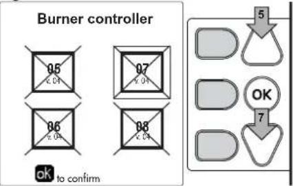 Burner controller 95 0.01 97 0.01 86 0.01 88 0.01 OK to confirm 5 OK 7