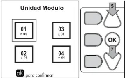 Unidad Modulo 01 v. 04 03 v. 04 02 v. 04 04 v. 04 ok para confirmar 5 OK 7