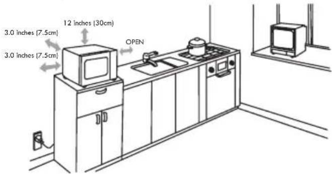 3.0 inches (7.5cm) 3.0 inches (7.5cm) 12 inches (30cm) OPEN