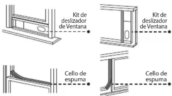 Kit de deslizador de Ventana Kit de deslizador de Ventana Cello de espuma Cello de espuma