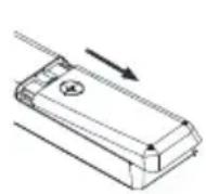 AIWA AW-LED50X8FL - Fitting the batteries into the remote control - 1