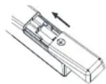 AIWA AW-LED55X6FL - Fitting the batteries into the remote control - 3