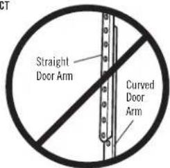 Straight Door Arm Curved Door Arm