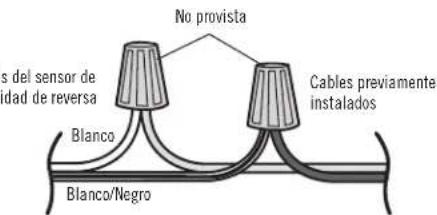 No provista s del sensor de idad de reversa Blanco Cables previamente instalados Blanco/Negro