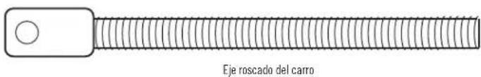 Eje roscado del carro