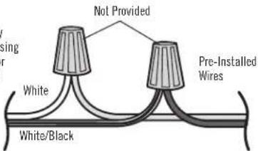 Not Provided White Pre-Installed Wires White/Black
