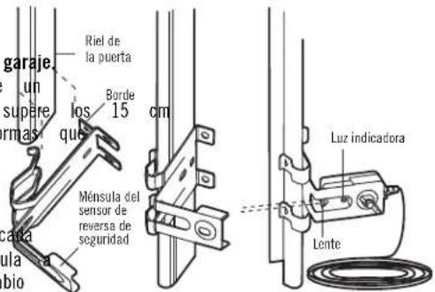 garaje un supare ormas los que Riel de la puerta Borde 15 cm Ménsula del sensor de reversa de seguridad Luz indicadora Lente