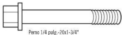 Perno 1/4 pulg.-20x1-3/4"