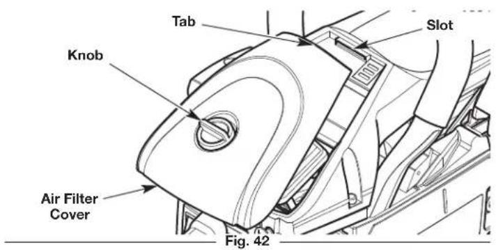 Tab Knob Slot Air Filter Cover Fig. 42