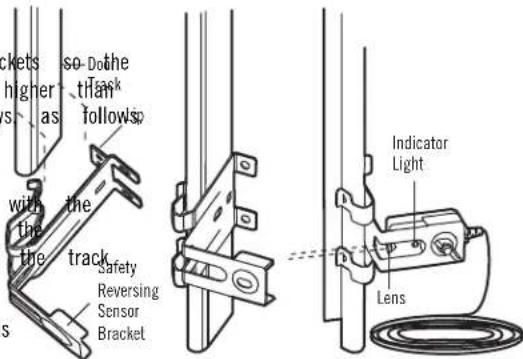 ackets higher as so Do the track follows with the the track Safety Reversing Sensor Bracket Indicator Light Lens