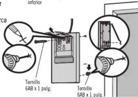 interior ca Tornillo 6AB x 1 pulg. Tornillo 6AB x 1 pulg.