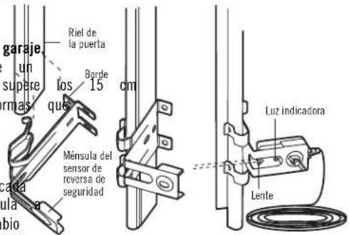 garaje un supere ormas los que Riel de la puerta Borde 15 cm Ménsula del sensor de reversa de seguidad Luz indicadora Lente cada cula a bio