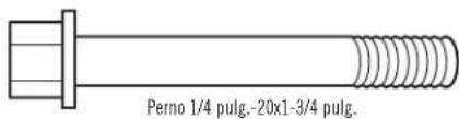 Perno 1/4 pulg.-20x1-3/4 pulg.