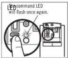 LED command LED will flash once again.