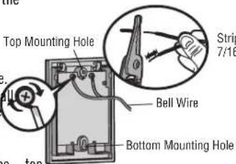 Top Mounting Hole Bell Wire Bottom Mounting Hole Strip 7/18