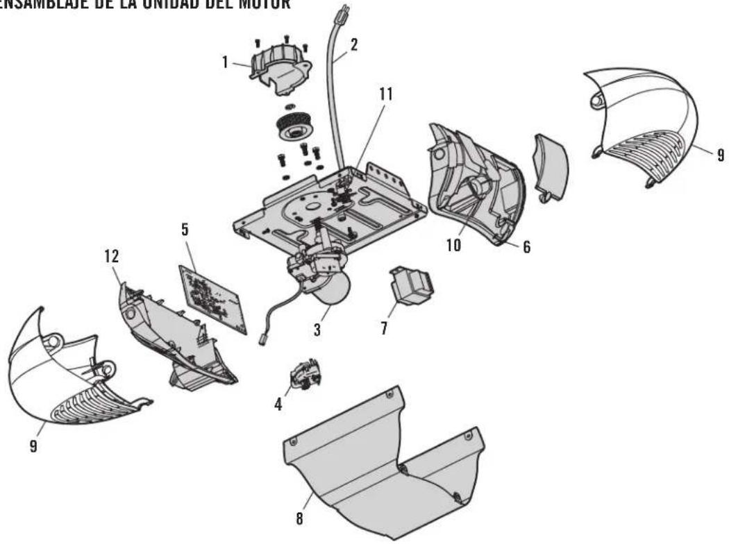 ENSAMBLAJE DE LA UNIDAD DEL MOTOR 1 2 11 10 6 9 5 3 7 4 8 9 12