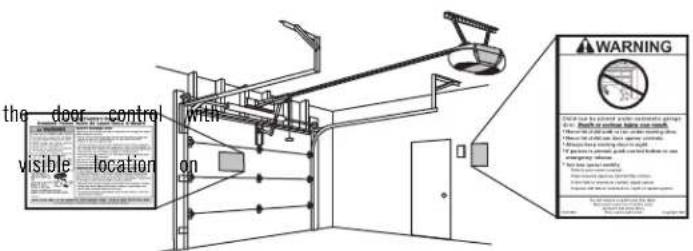 the door control with visible location on WARNING