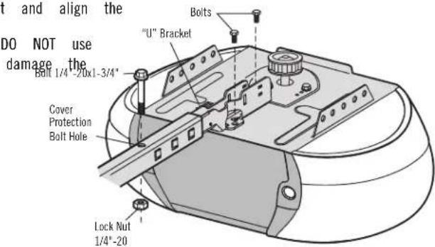 t and align the DO NOT use damage the Bolt 1/4"-20x1-3/4" "U" Bracket Cover Protection Bolt Hole Lock Nut 1/4"-20