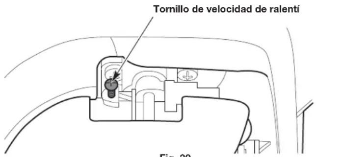 Tornillo de velocidad de ralentí Fig. 20