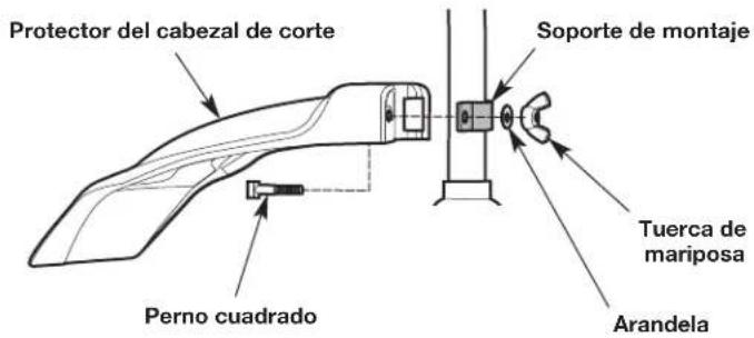 Protector del cabezal de corte Soporte de montaje Perno cuadrado Tuerca de mariposa Arandela