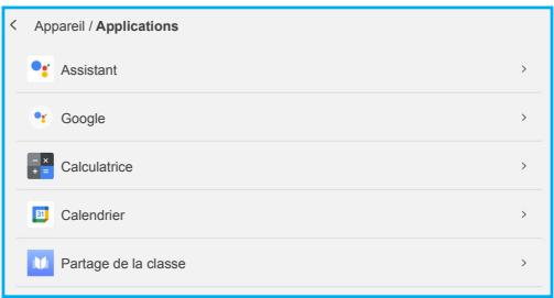 < Apparel / Applications Assistant > Google > Calculatrice > Calendrier > Partage de la classe >