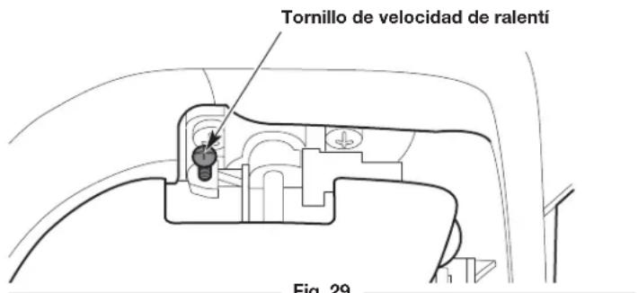 Tornillo de velocidad de ralentí Fig. 29