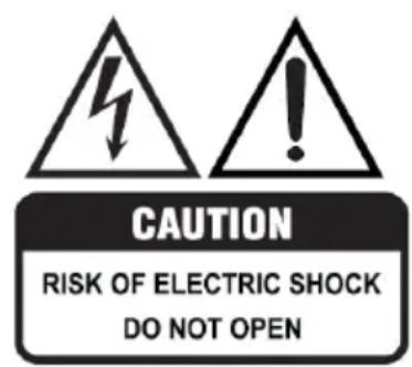 CAUTION RISK OF ELECTRIC SHOCK DO NOT OPEN
