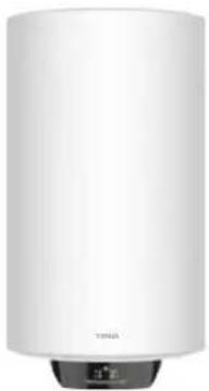 White cylindrical water heater with digital display (no visible text or symbols)