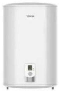 White cylindrical water heater with digital display and control panel (no visible text or symbols)