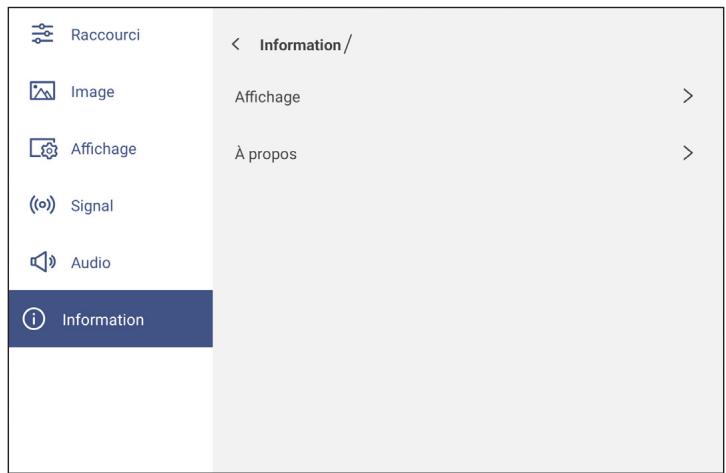 OPTOMA 3752RK - Visualisation des informations sur l'appareil - 1