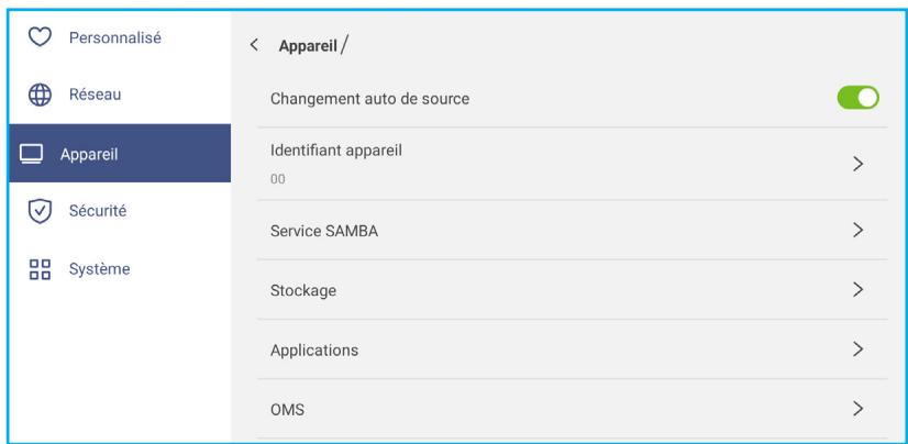 OPTOMA 3752RK - Configuration des paramètres de l'appareil - 1