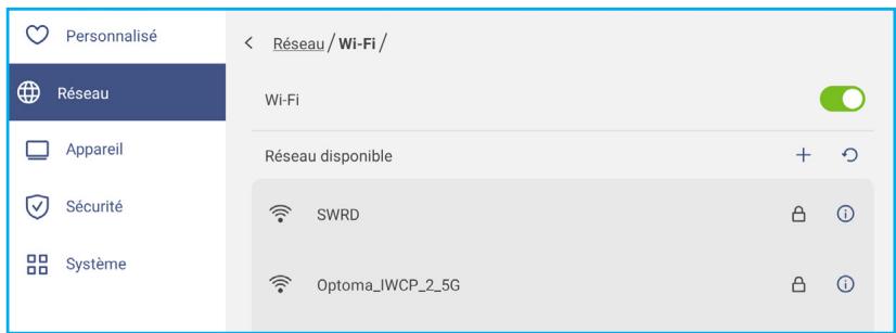 OPTOMA 3752RK - Configuration des paramètres réseau - 3