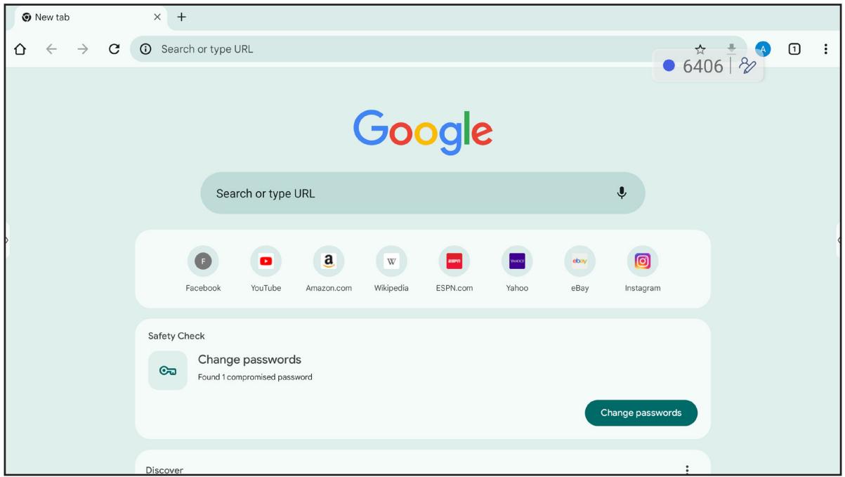 New tab Search or type URL 6406 Google Search or type URL Facebook YouTube Amazon.com Wikipedia ESPN.com Yahoo eBay Instagram Safety Check Change passwords Found 1 compromised password Change passwords Discover