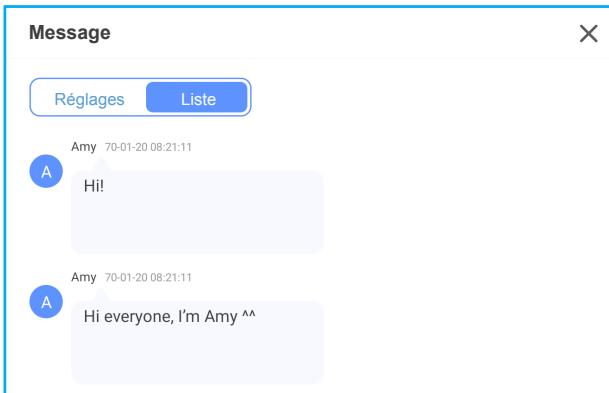 Message Réglages Liste Amy 70-01-20 08:21:11 Hi! Amy 70-01-20 08:21:11 Hi everyone, I'm Amy ^^