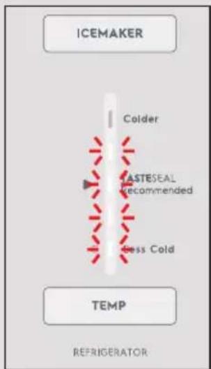 ICEMAKER Colder TASTESEAL Recommended Less Cold TEMP REFRIGERATOR