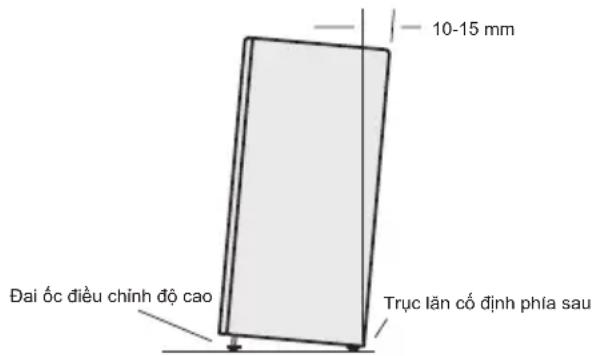 10-15 mm Đai ốc điều chỉnh độ cao Trực lăn cố định phía sau