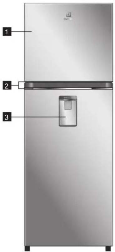 ELECTROLUX ETB3760K-H - CÁC BỘ PHẠN CỦA TỪ LẠNH NGĂN ĐÁ TRÊN - 1