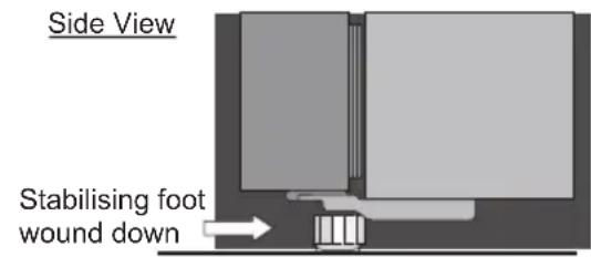 Side View Stabilising foot wound down