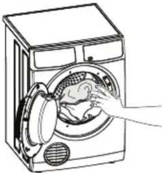 ELECTROLUX EDS805KQSA - การบรรจุผ้าเข้าเครื่องมาก เกินไปส่งผลให้: - 1