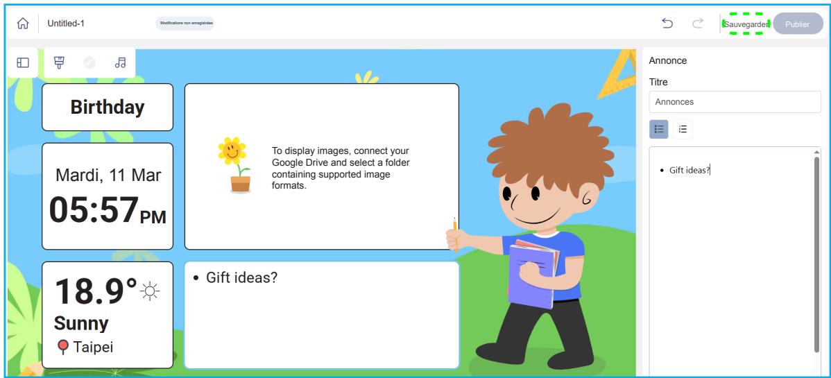Birthday Mardi, 11 Mar 05:57PM To display images, connect your Google Drive and select a folder containing supported image formats. 18.9° Sunny Taipei • Gift ideas? Annonce Titre Annonces • Gift ideas?