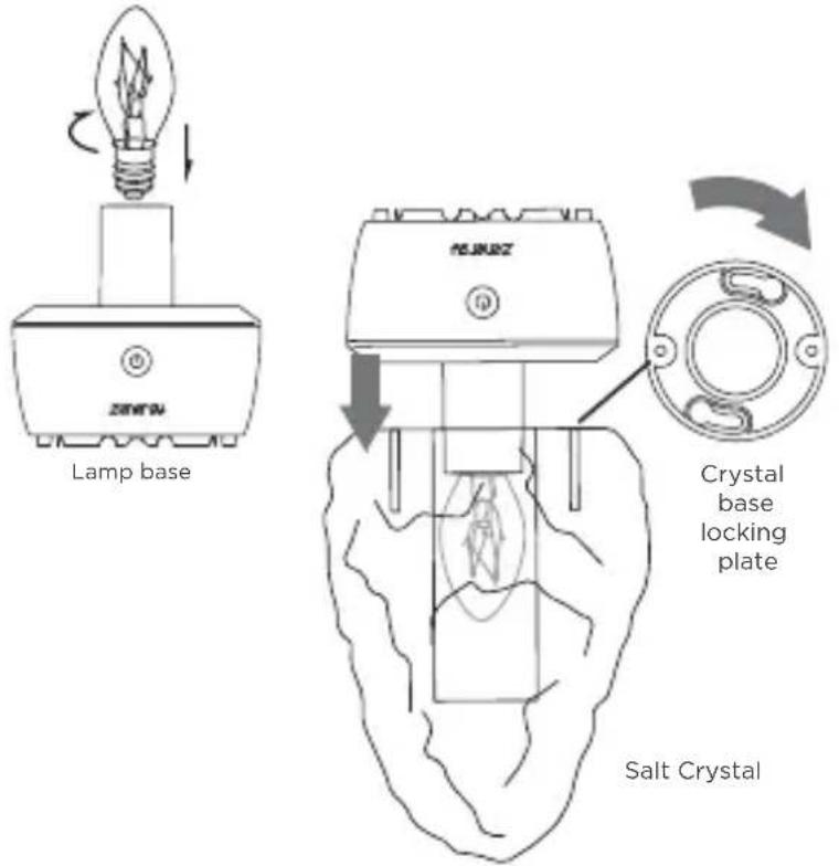 Lamp base LED Crystal base locking plate Salt Crystal
