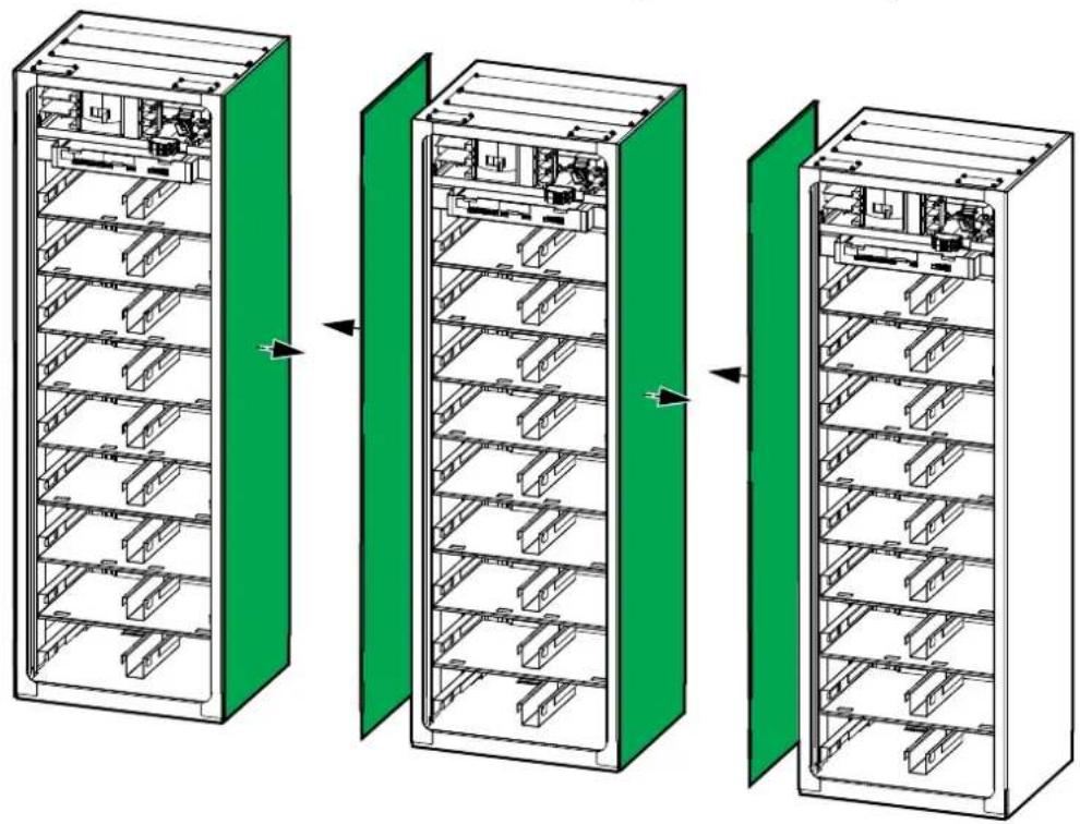 APC LIBSESMG17UL - Position and Interconnect the Battery Cabinets - 1