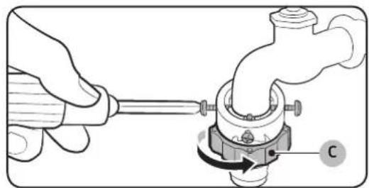 SAMSUNG WA14N6780CV - Connect the water hose to the water tap. - 3
