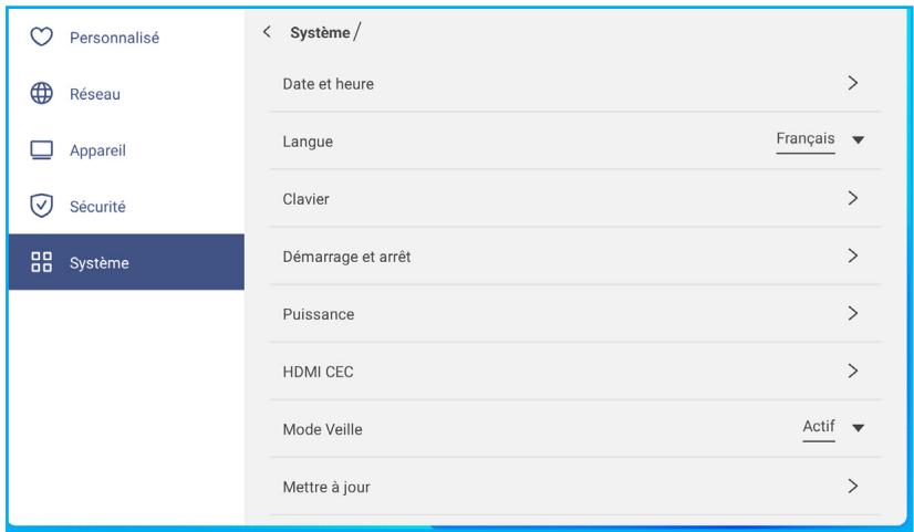 OPTOMA 5652RK+ - Configuration des paramètres du système - 1