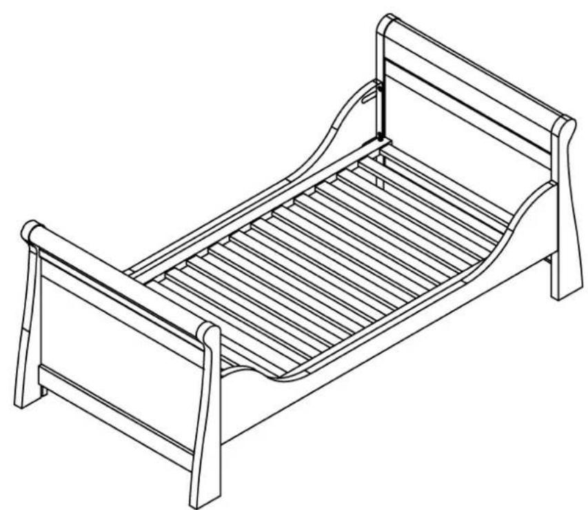 Silver Cross Nostalgia Sleigh Cot Bed - Fittings List : - 24