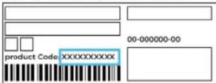 product Code XXXXXXXXXX 00-000000-00