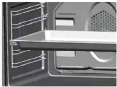 Defy DBO475 - Placing the wire shelf and tray onto the wire racks properly - 1